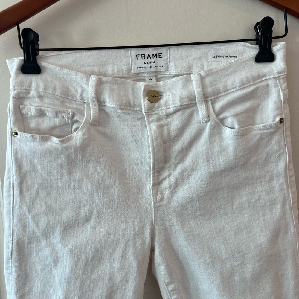 FRAME Le Skinny De Jeanne Jean White Women's Size 27 - Picture 6 of 14